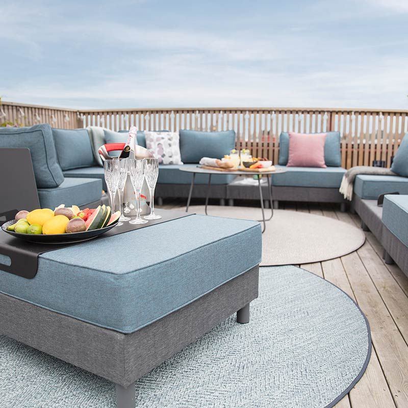 Salema ulkotilan matto 200 cm beige/harmaa Brafab