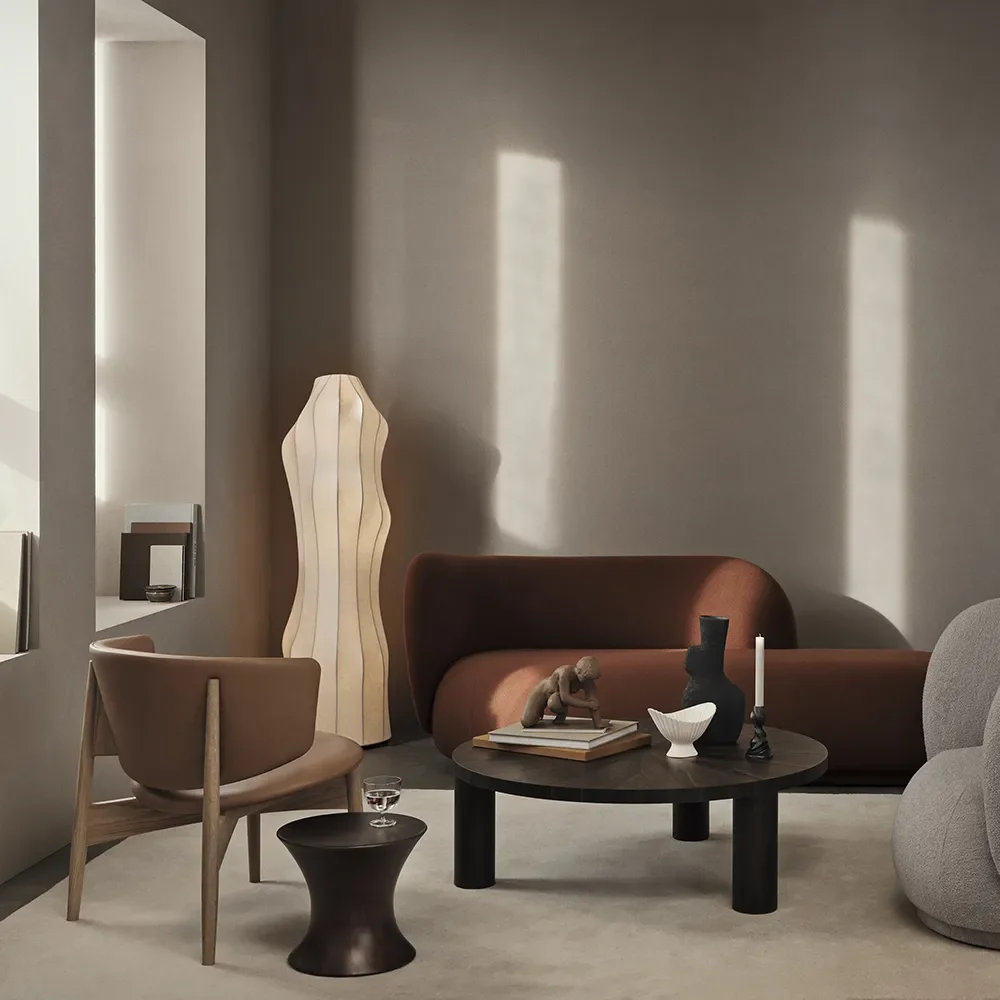 Herman Lepotuoli Envy Leather - Oak/Cognac