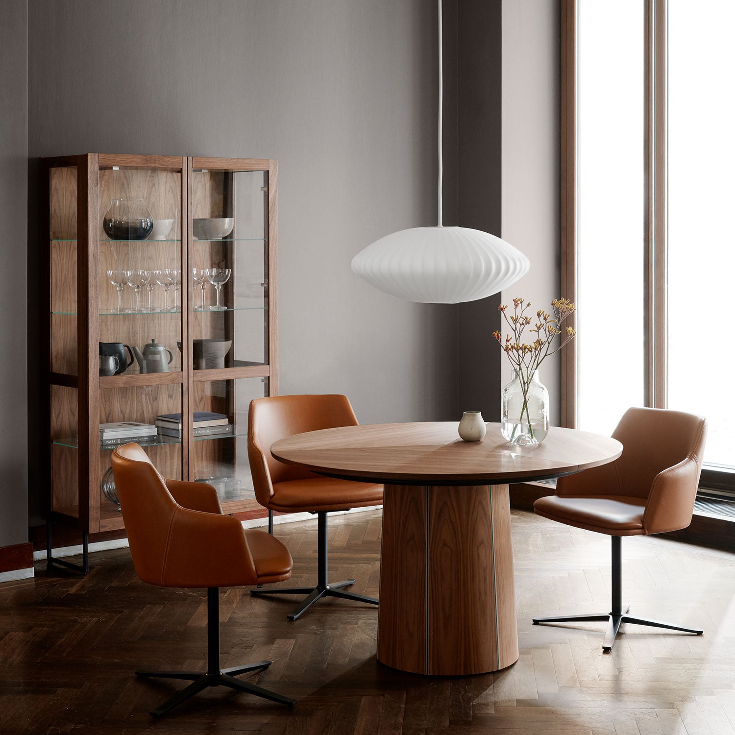 Sm452 Lasikaappi Tammi Luonnonöljy 100X43X162Cm