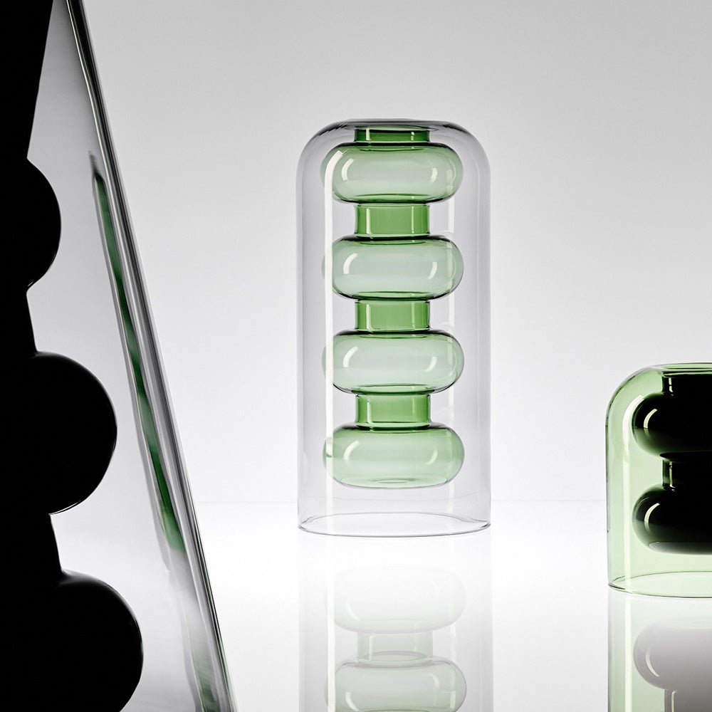  Bump-maljakko, korkea, vihreä