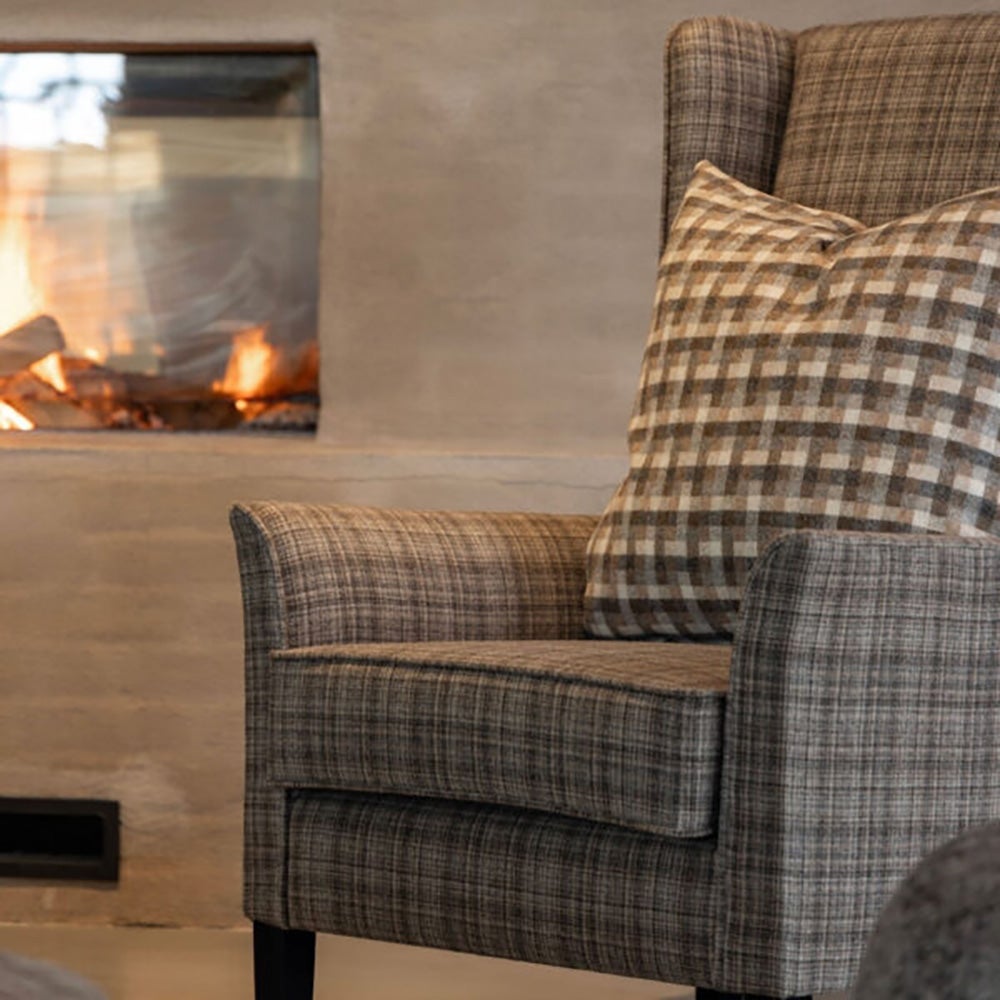 Rockwell kangasnojatuoli - Callum-ruudullinen ruskea