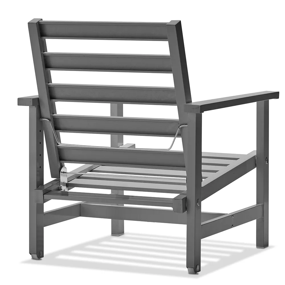 Nojatuoli Alumiini harmaa 