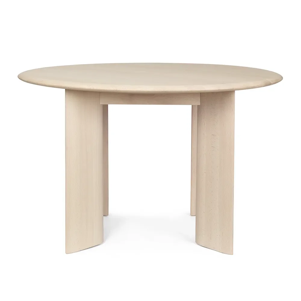 Bevel Ruokapöytä Ø117 cm - White Oiled Beech