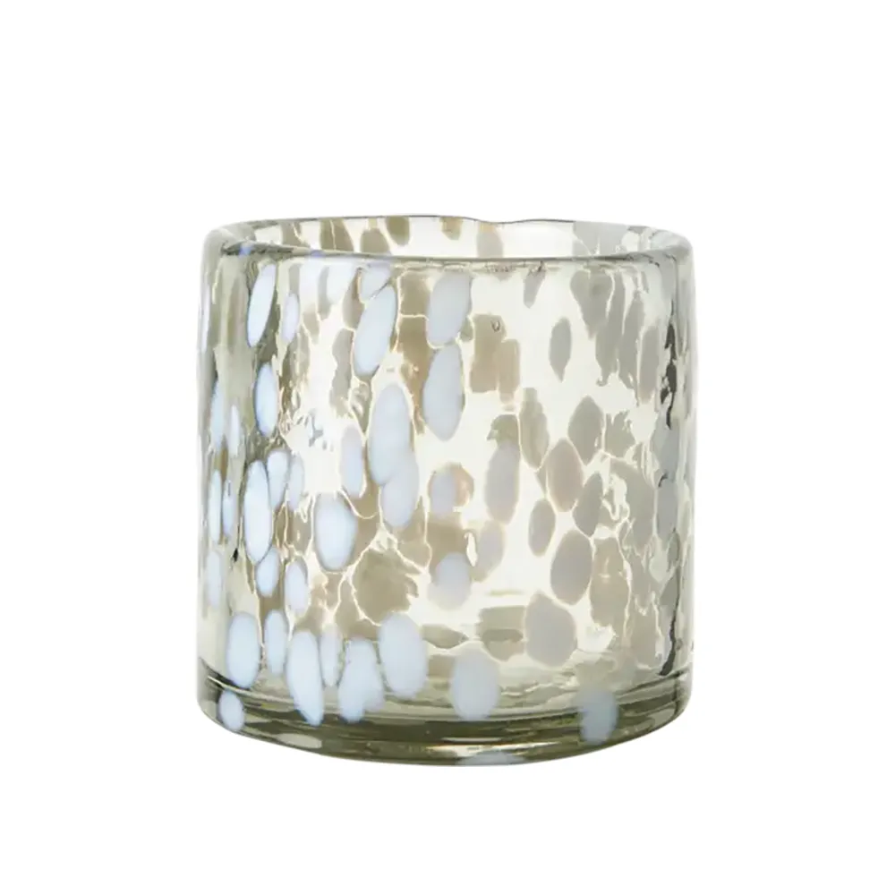 PARTY Tuikkulyhty S Valkoinen/Jääsininen Ø9xH9cm