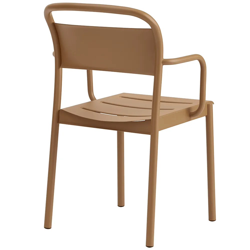 Linear Steel Tuoli käsinojilla - Burnt Orange 