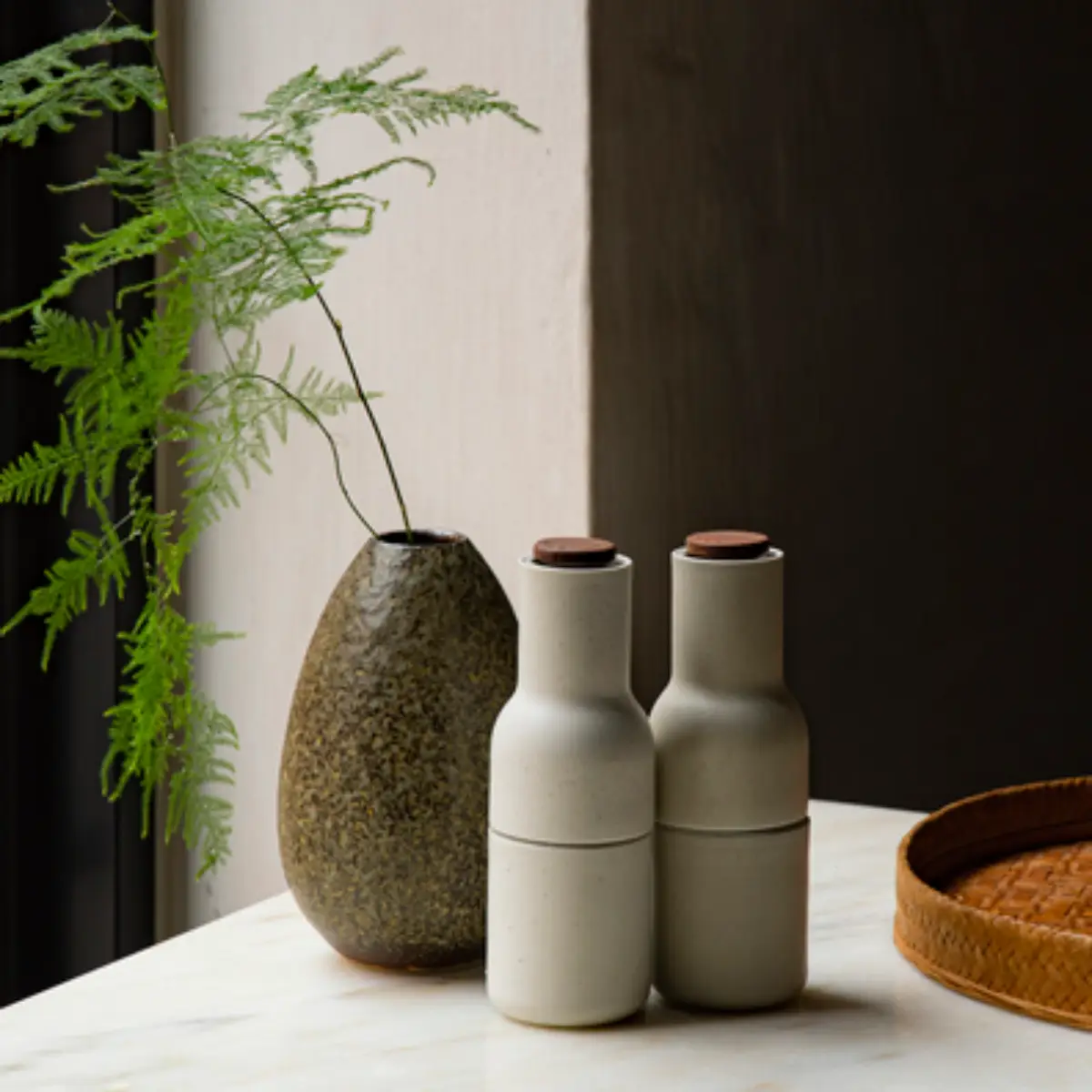 Bottle Grinder 2-pakkaus Large - Metsästysvihreä, Beige / Pähkinä