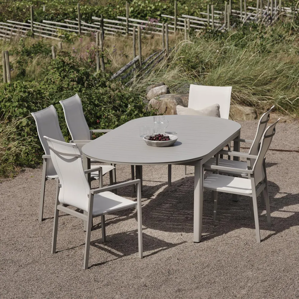 Lomma ruokapöytä 110x220-280 cm elipse Khaki