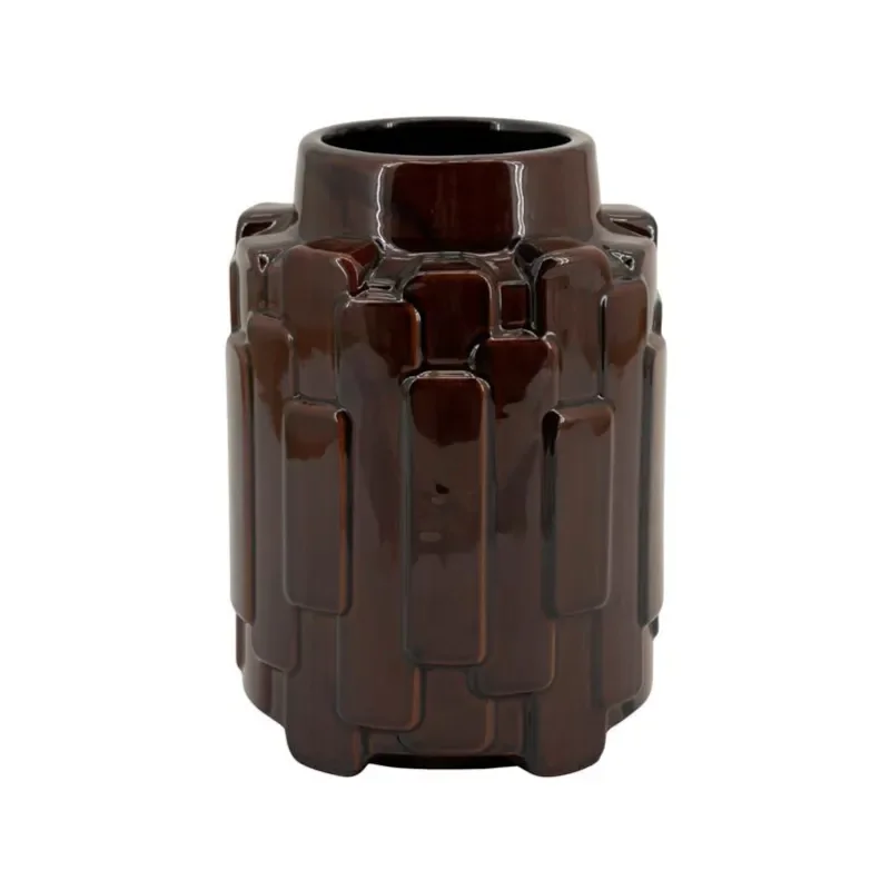 By-Boo, Geary small Maljakko 19x19x26 cm Saviastia Ruskea