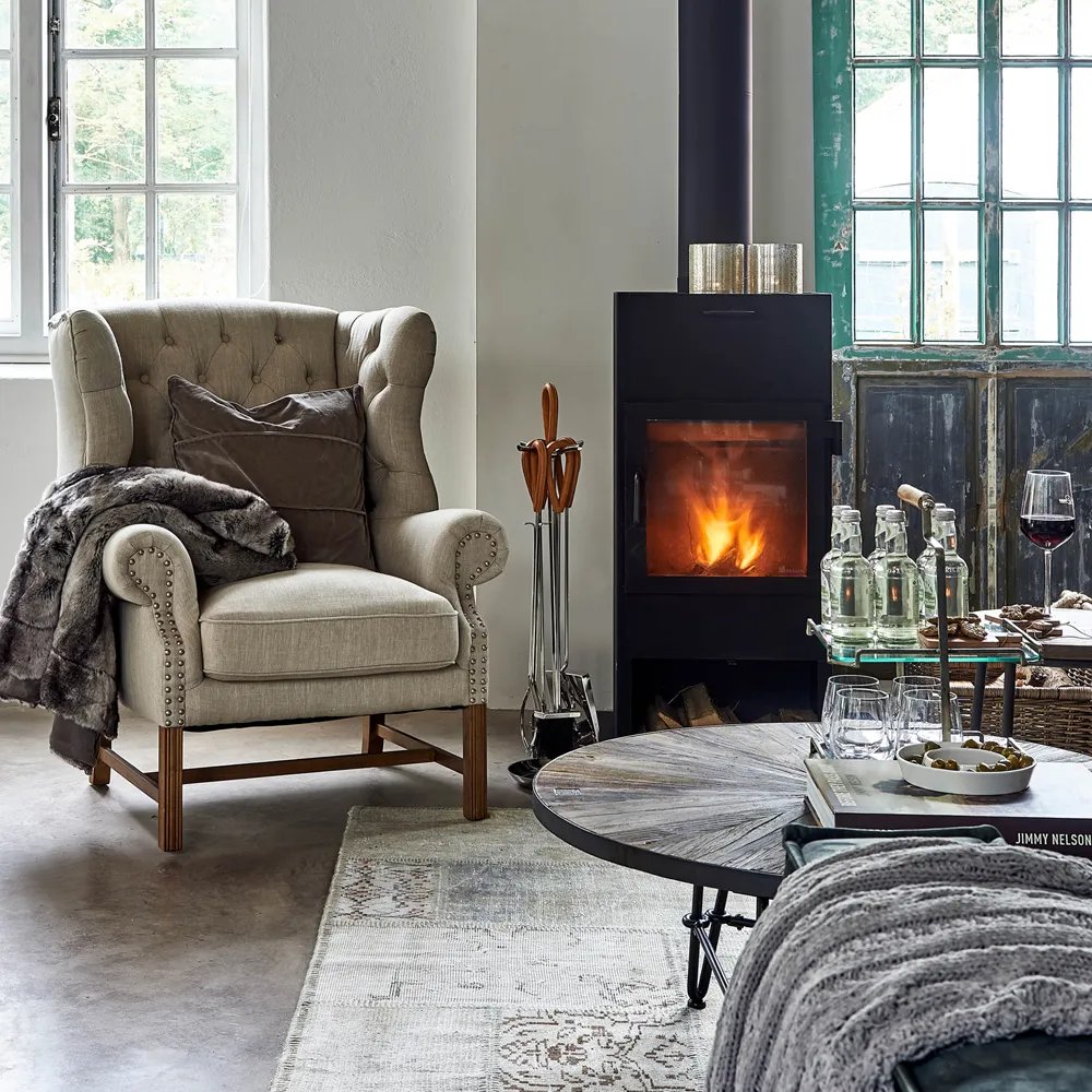 Franklin Park wingback nojatuoli linen flax