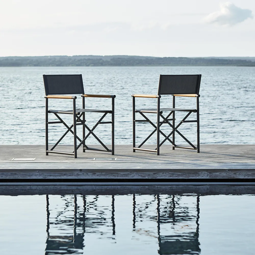 Zand ruokapöydän tuoli tiikki/antrasiitti