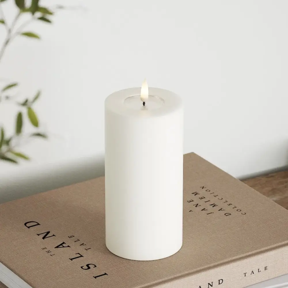 LED-lohkovalaisin Ø7,5x15 cm valkoinen