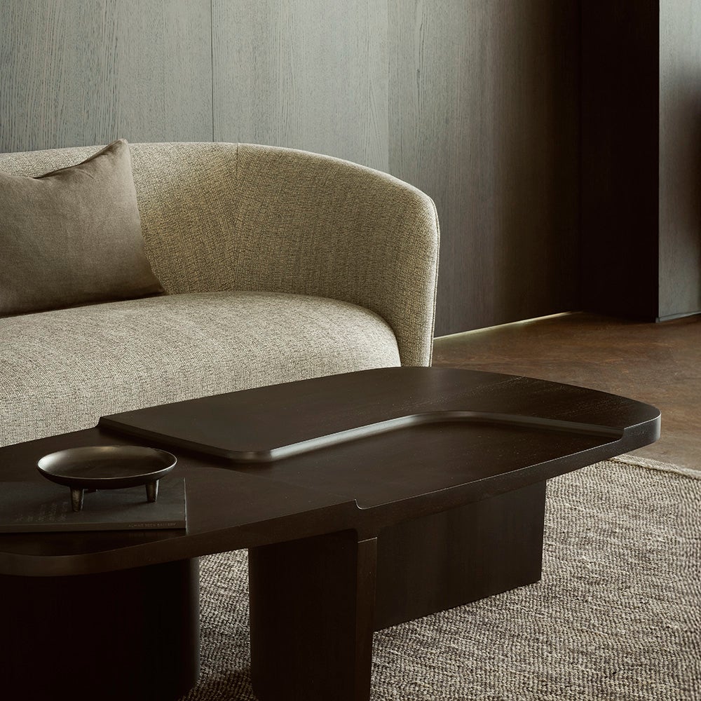 Brutalist-sohvapöytä mahonki 143x75 cm