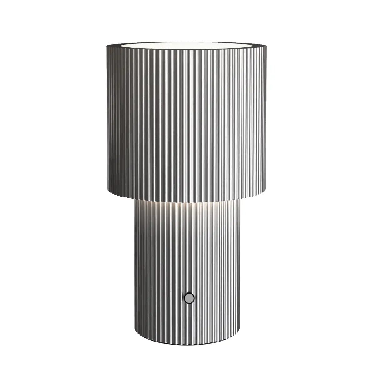 Iluma-pöytävalaisin (siirrettävä) Ø 12,2 x K 22,1 cm, metallia, hopea