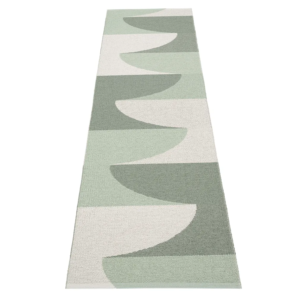Hill matto Army/Misty Mint/Fossil Grey 70 x 270cm