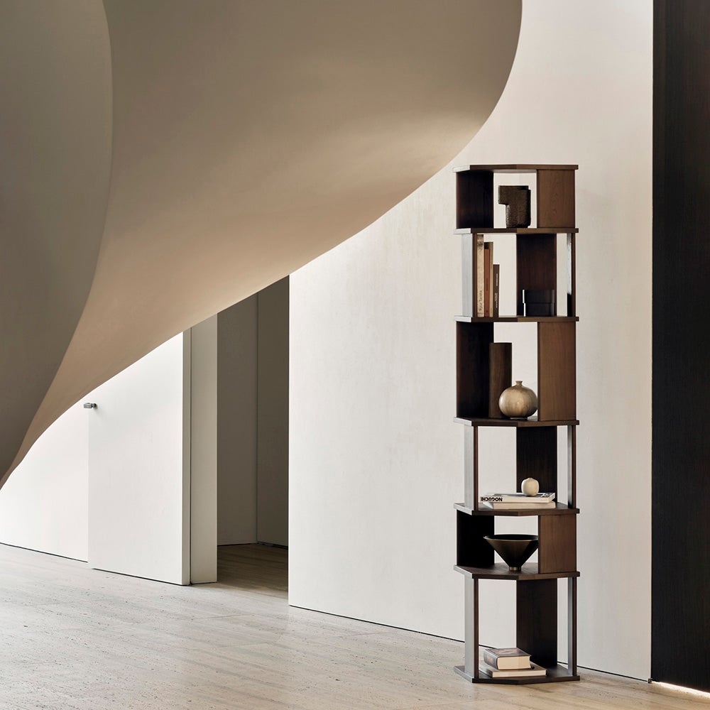 Stairs hylly lakattu tiikki 45x46x204 cm