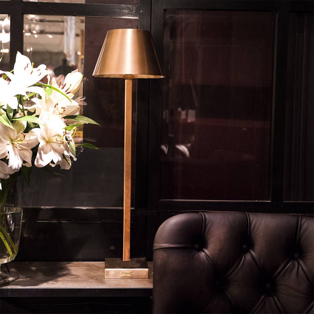 Graz pöytävalaisin Antique Brass Artwood