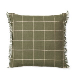 Calm Tyynyliina 50x50 - Olive/Off-white