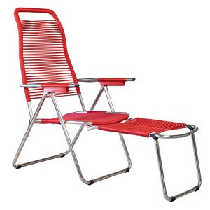 Spaghetti footrest red matt aurinkotuoli 