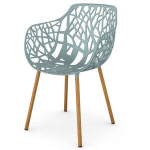Forest Käsinojallinen tuoli Iroko/Light Blue