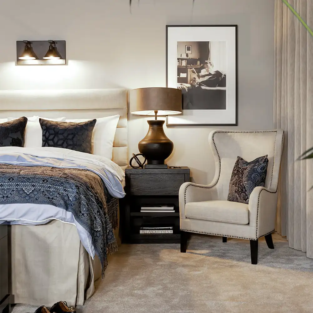 Pöytävalaisin Bergamo musta Artwood