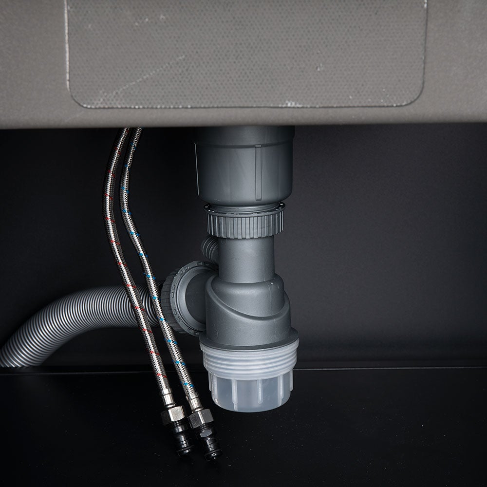 Fornax ulkokeittiö osa pesuallas/hana musta/harmaa Brafab