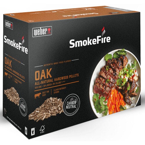 Puupelletit FSC tammi 8 kg wood Weber