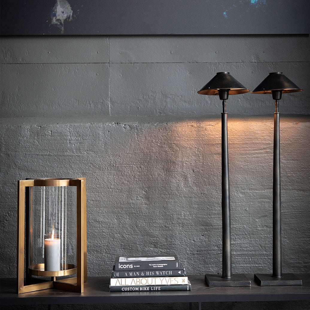 Positano pöytävalaisin Antique Bronze Artwood