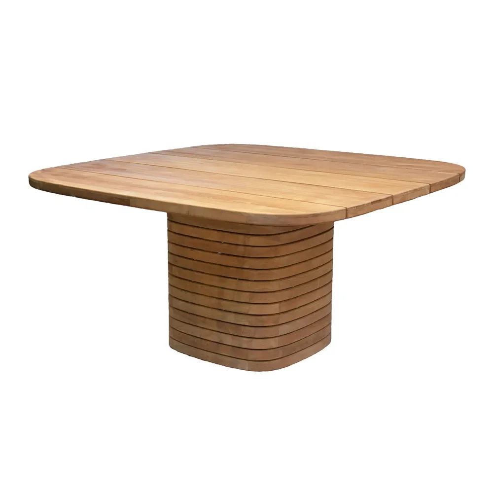 Mellow matbordrunko kvadratisk f/bordsskiva 144x144 cm Teak