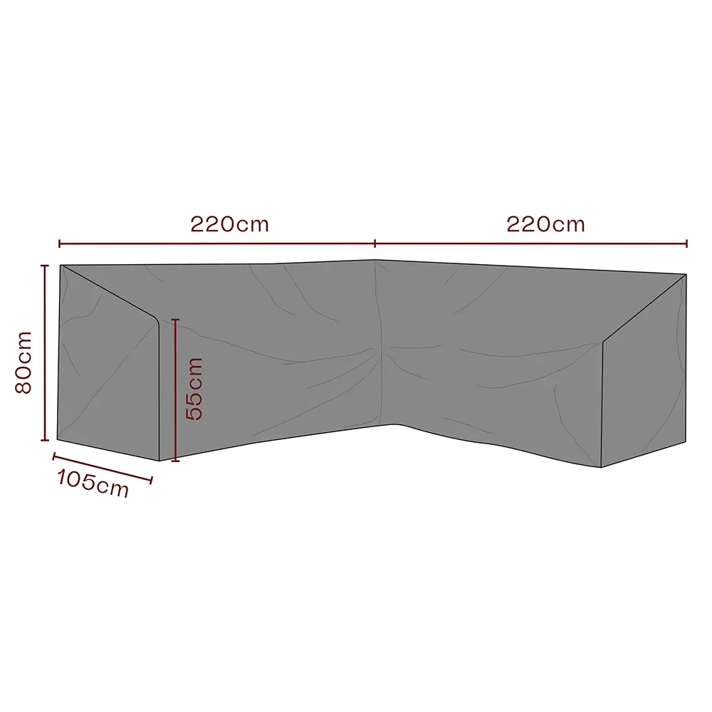 Huonekalusuoja kulmasohva 220/220x80x105 cm Premium