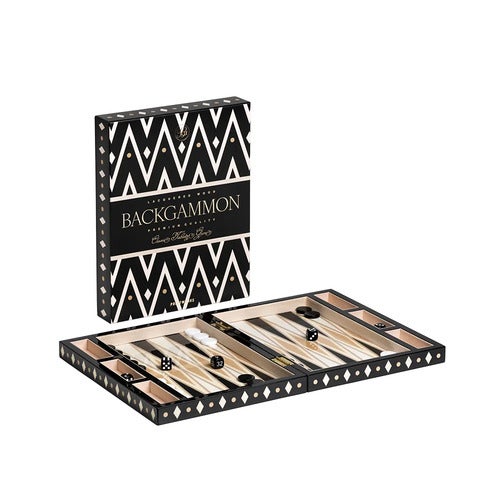 Backgammon Lakattu Black