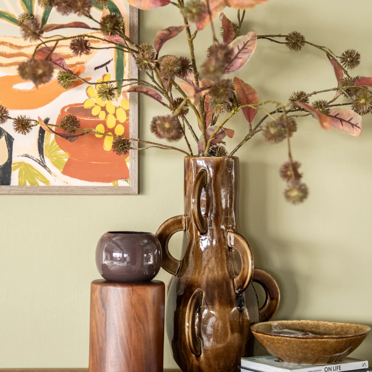 Vase Belloa - brown 12x12x25 cm