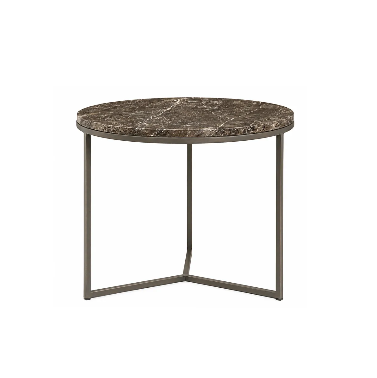 Sivupöytä Marmoria Cedes Marble Ø 60 cm Ash brown