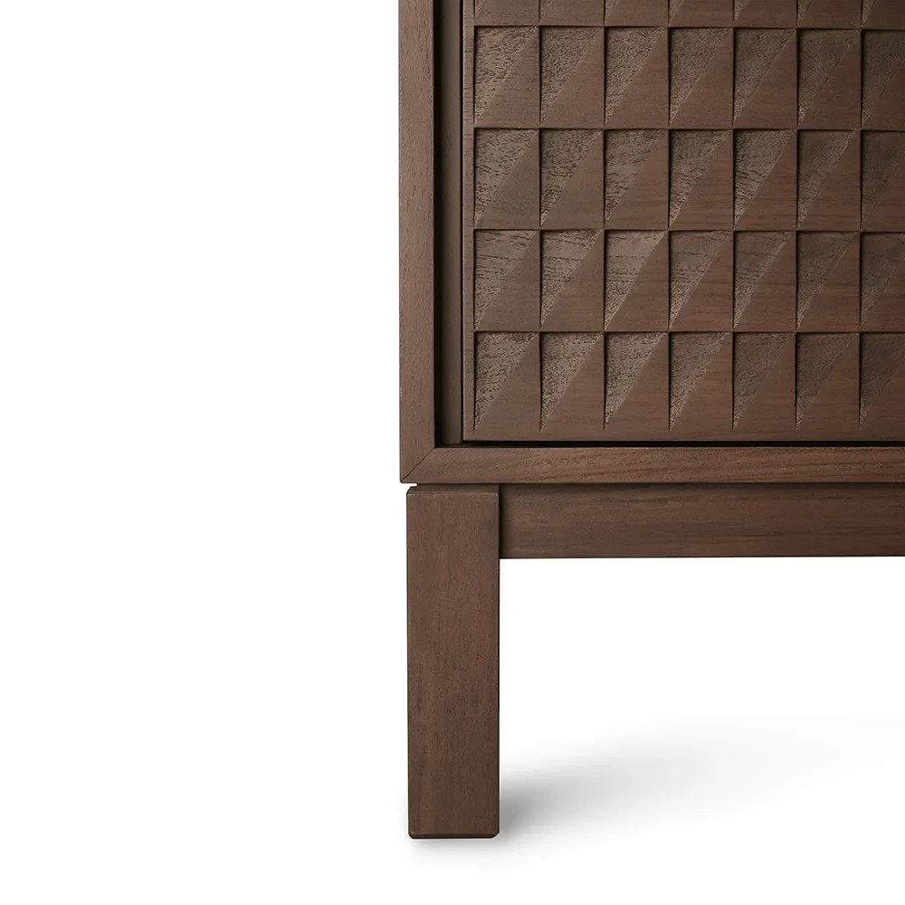 TV-taso tiikistä Sono Light Brown L212 cm