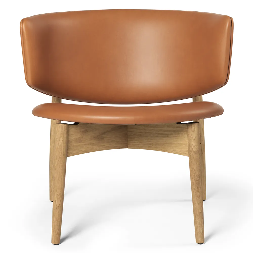 Ferm Living, Herman Lepotuoli Envy Leather - Oak/Cognac