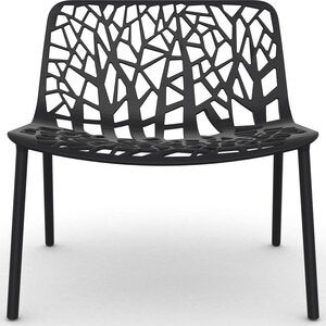 Forest loungenojatuoli Black 