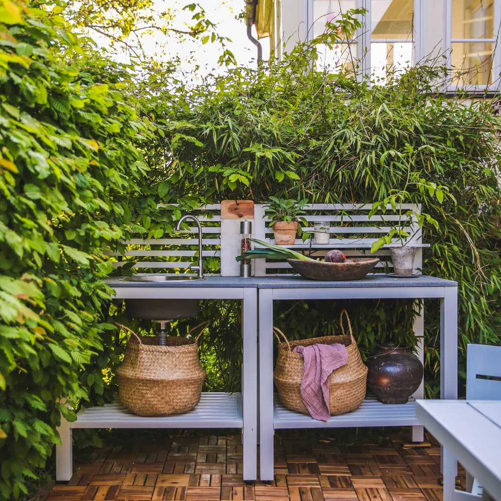 Bellac ulkokeittiö pesualtaalla valkoinen Brafab