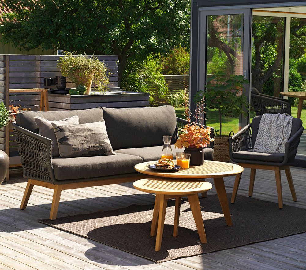 Kenton sohvaryhmä harmaa/tiikki Brafab