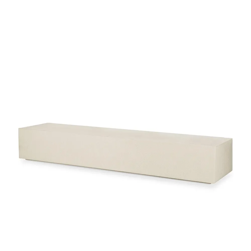 Elements Lattiahylly/Penkki - Off White 220x45x30 cm