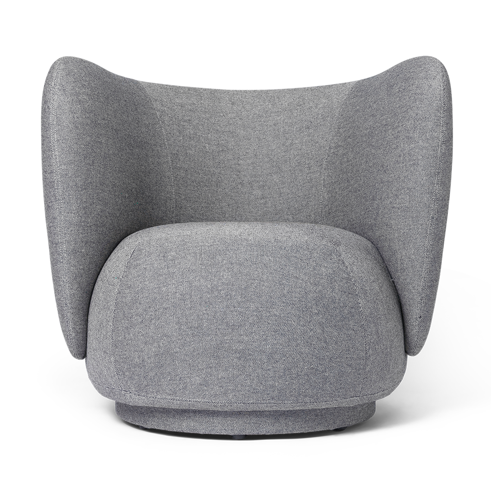 Ferm Living, Rico Lounge nojatuoli Main Line Flax - Navy