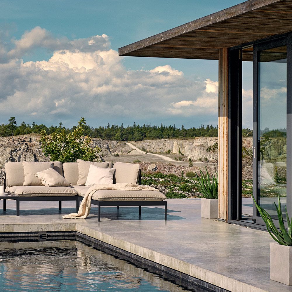 Bönan sohvapöydän runko 105X105 Tummanharmaa