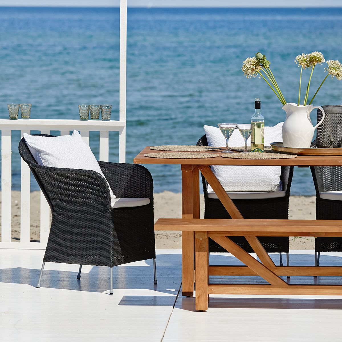 George penkki 220 cm tiikki