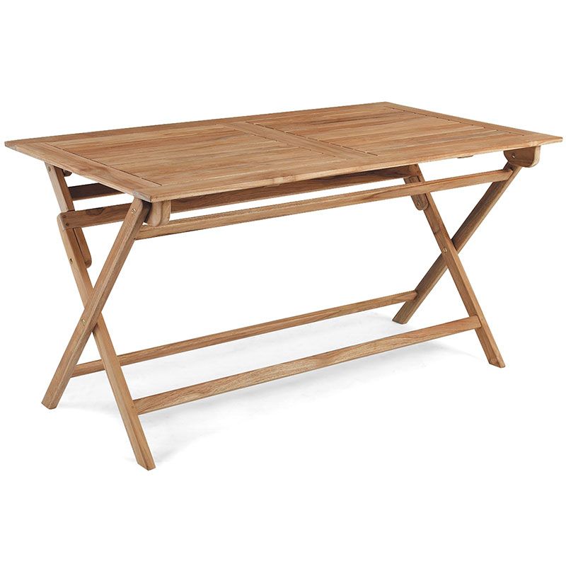 Turin ruokapöytä 80 x 140 cm luonnonvärinen tiikki Brafab