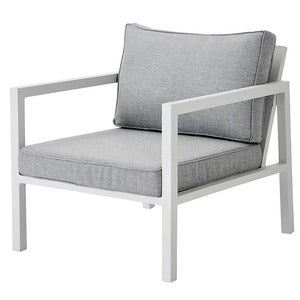 Belfort nojatuoli   mukaan lukien tyynyt valkoinen / Peral Grey