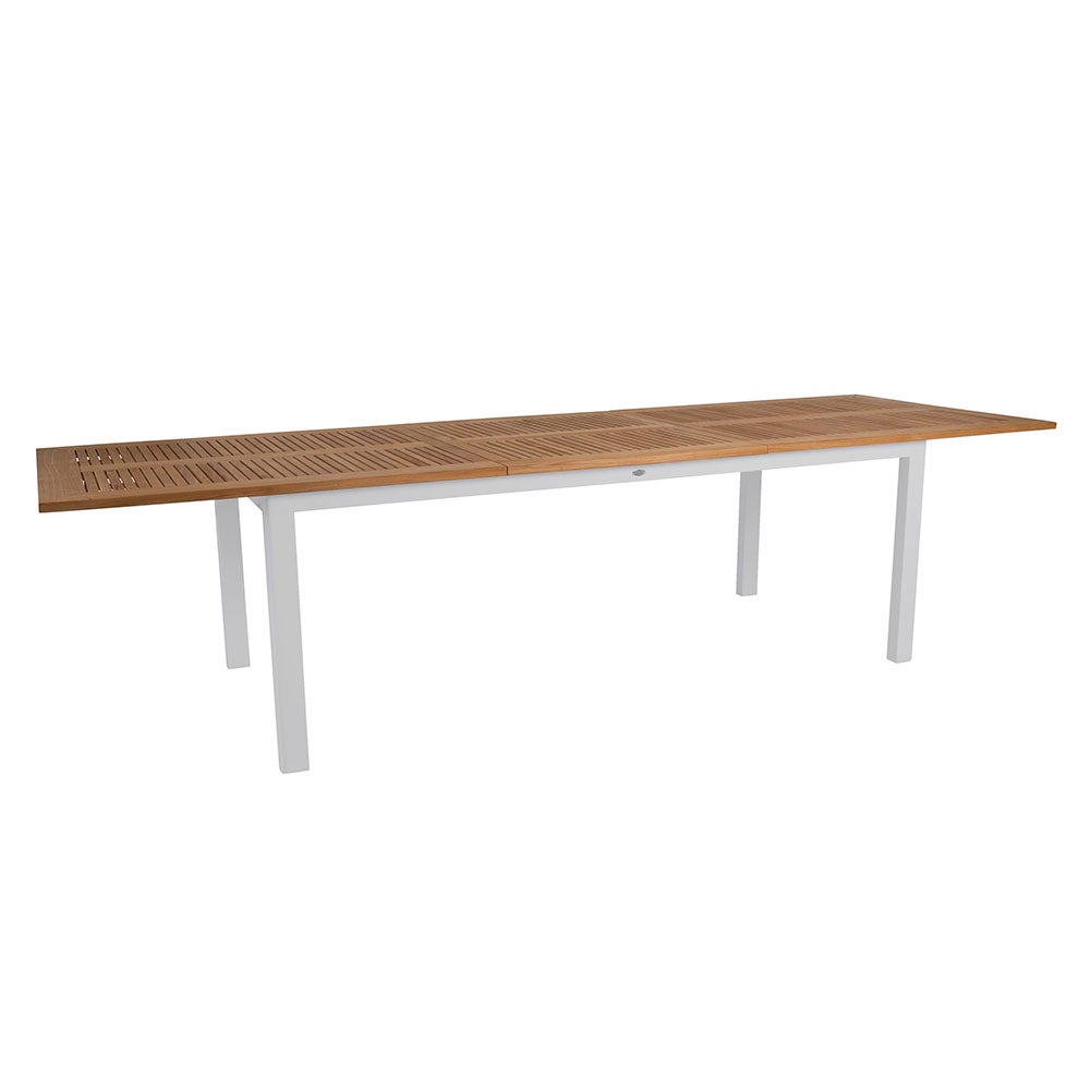 Lyon ruokapöytä 100x224-304 Cm Light Grey/Teak