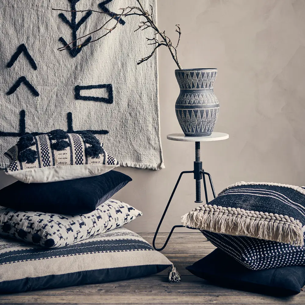  ANNA tyynynpäällinen musta/valkoinen 50x50 cm