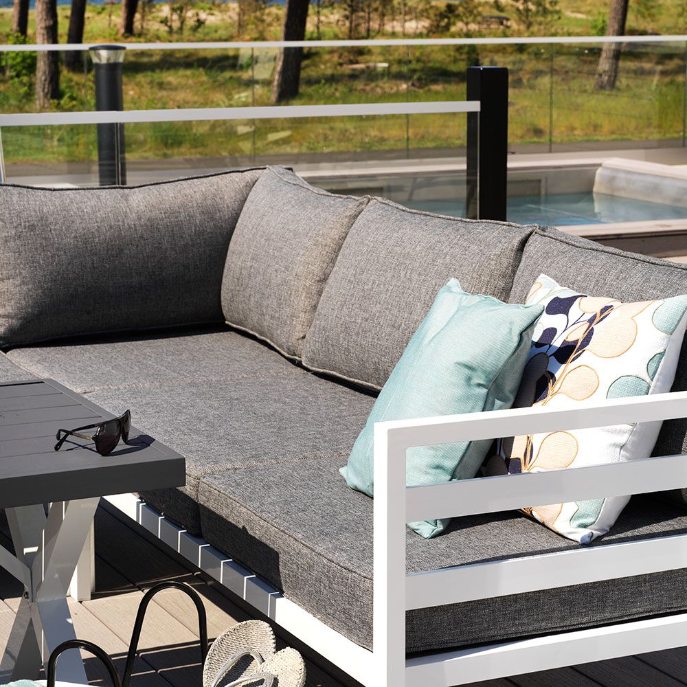 Weldon nojatuoli valkoinen/harmaa Brafab