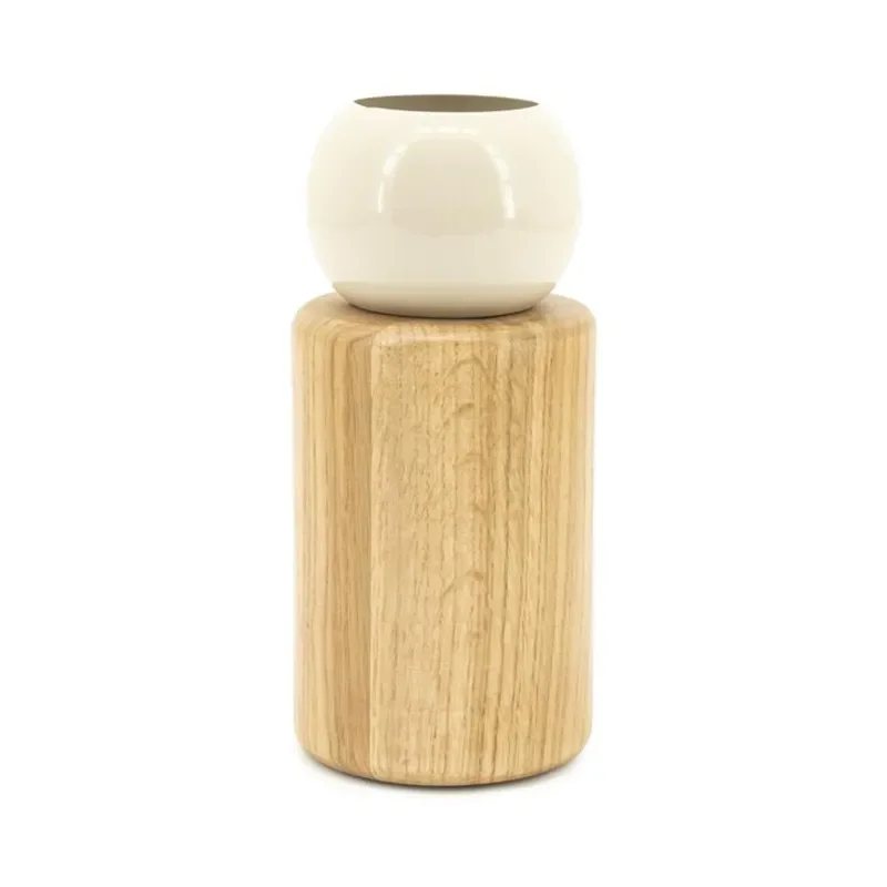 By-Boo, Vase Belloa - beige 12x12x25 cm