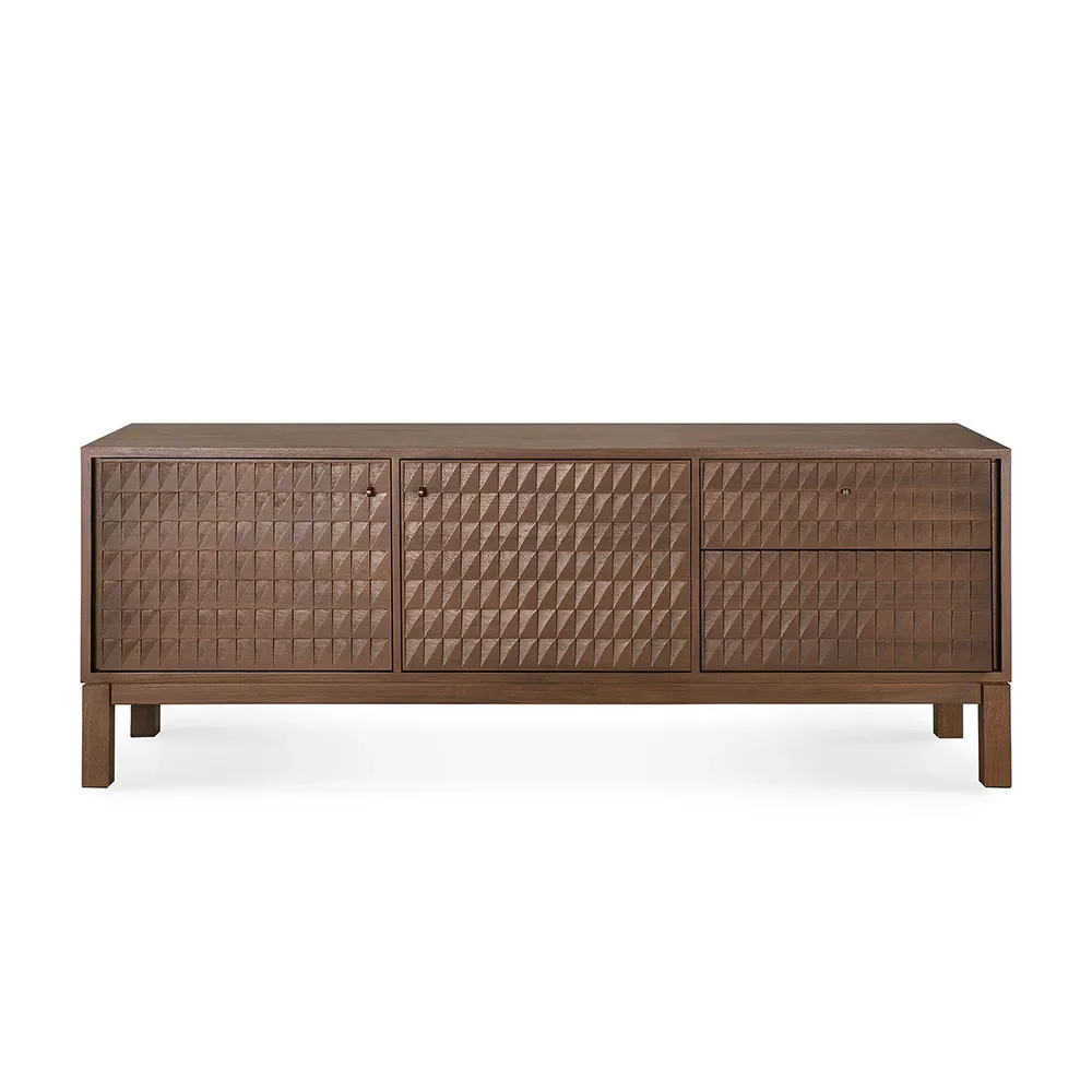 TV-taso tiikistä Sono Light Brown L160 cm