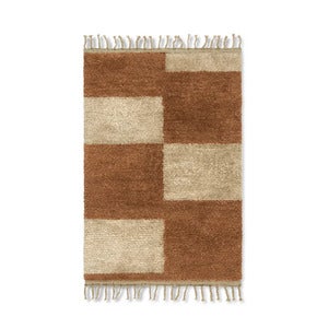 Mara solmittu matto 120x80 cm tummanharmaa/valkoinen