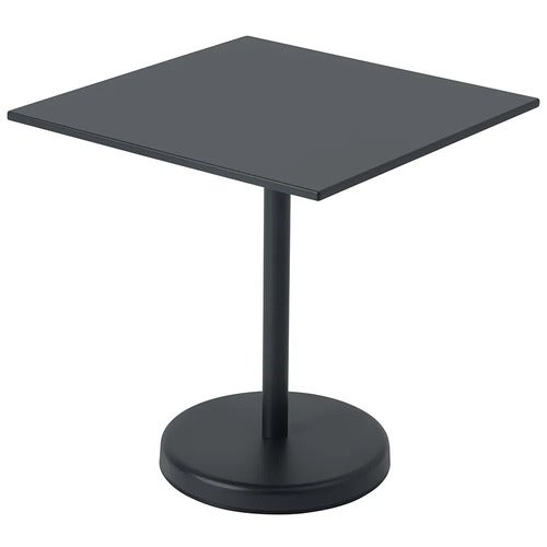 Linear Steel Bistropöytä 70x70 cm Anthracite Black